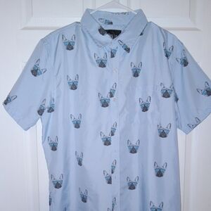 Brooklyn Standard young men's  Large button down blue shirt